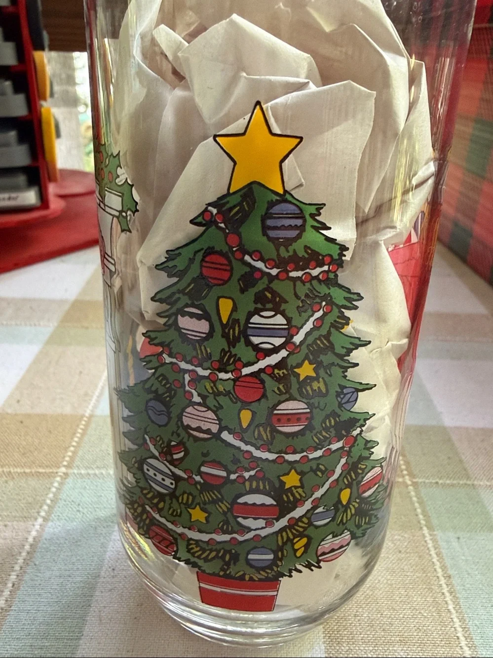 Vintage 80’s Santa Coca Cola Glass McCrory Stores